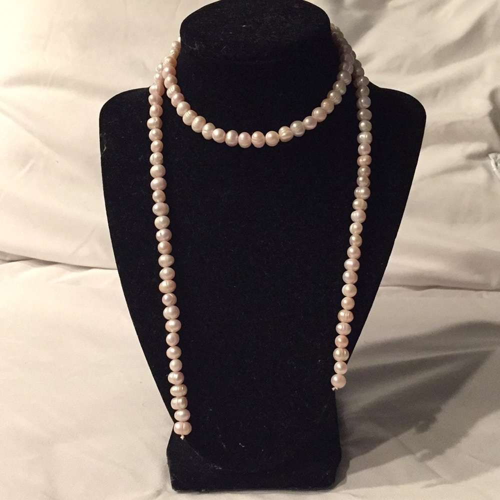Large strand of natural fresh water pearls